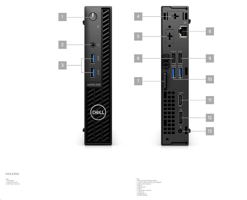 Dell Optiplex 3000 MFF i5, 8GB/256GB, Windows 11 - B | Záruka: 1 rok