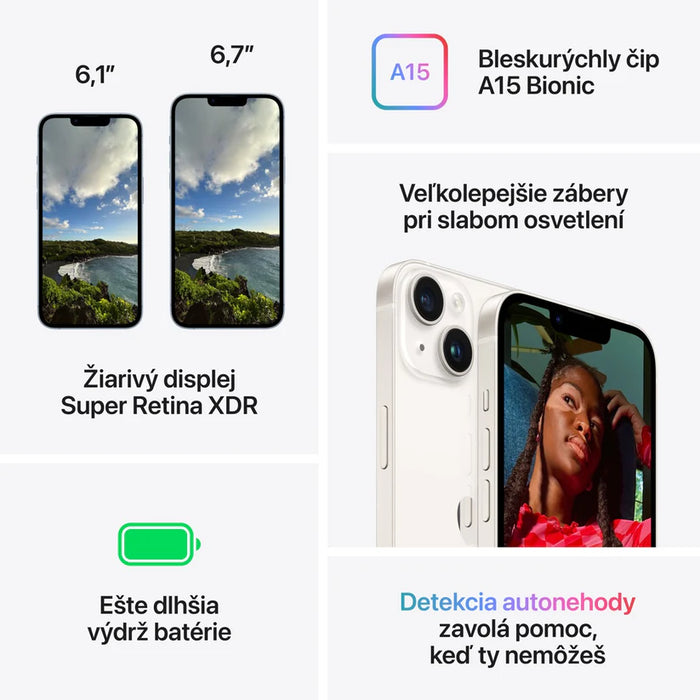 Apple iPhone 14 128GB Black - B | Záruka: 1 rok